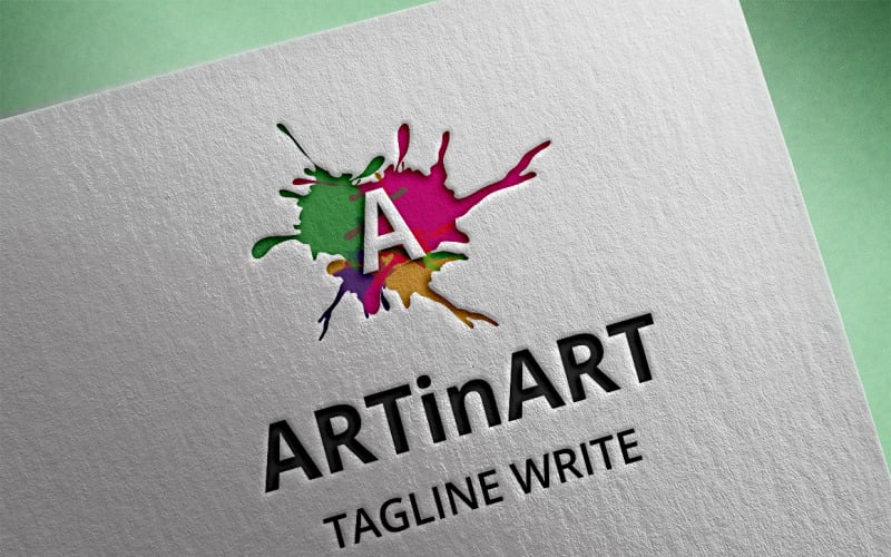 Letter A Art in Art Logo Template