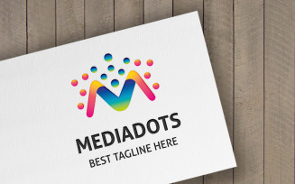 Media Dots (Letter M) Logo Template