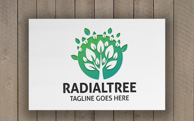 Radial Tree Logo Template