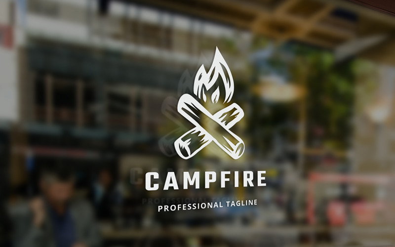 Camp Fire Logo Template