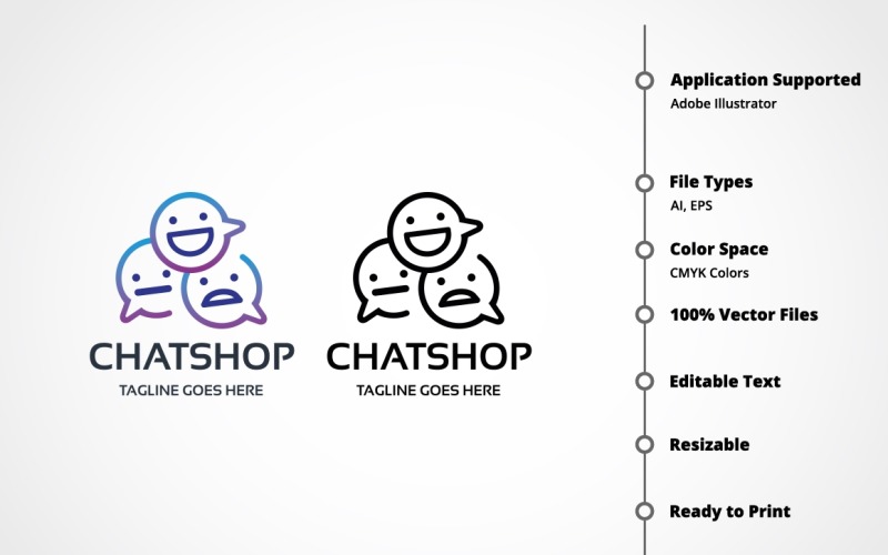 Chatshop Logo Template