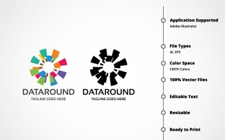 Data Round Logo Template
