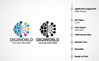 Digiworld Logo Template