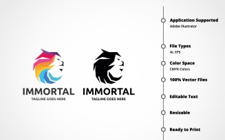 Immortal Lion Logo Template