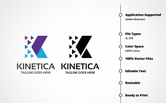 Letter K - Kinetica Logo Template