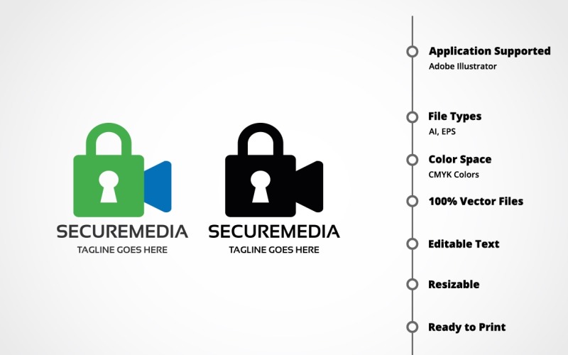 Secure Media Logo Template