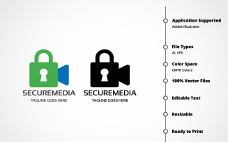 Secure Media Logo Template