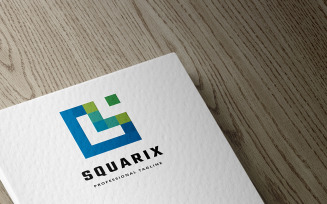 Square Pixel Logo Template