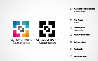 Squaserver Logo Template