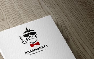 Yuppie Boss Monkey Logo Template