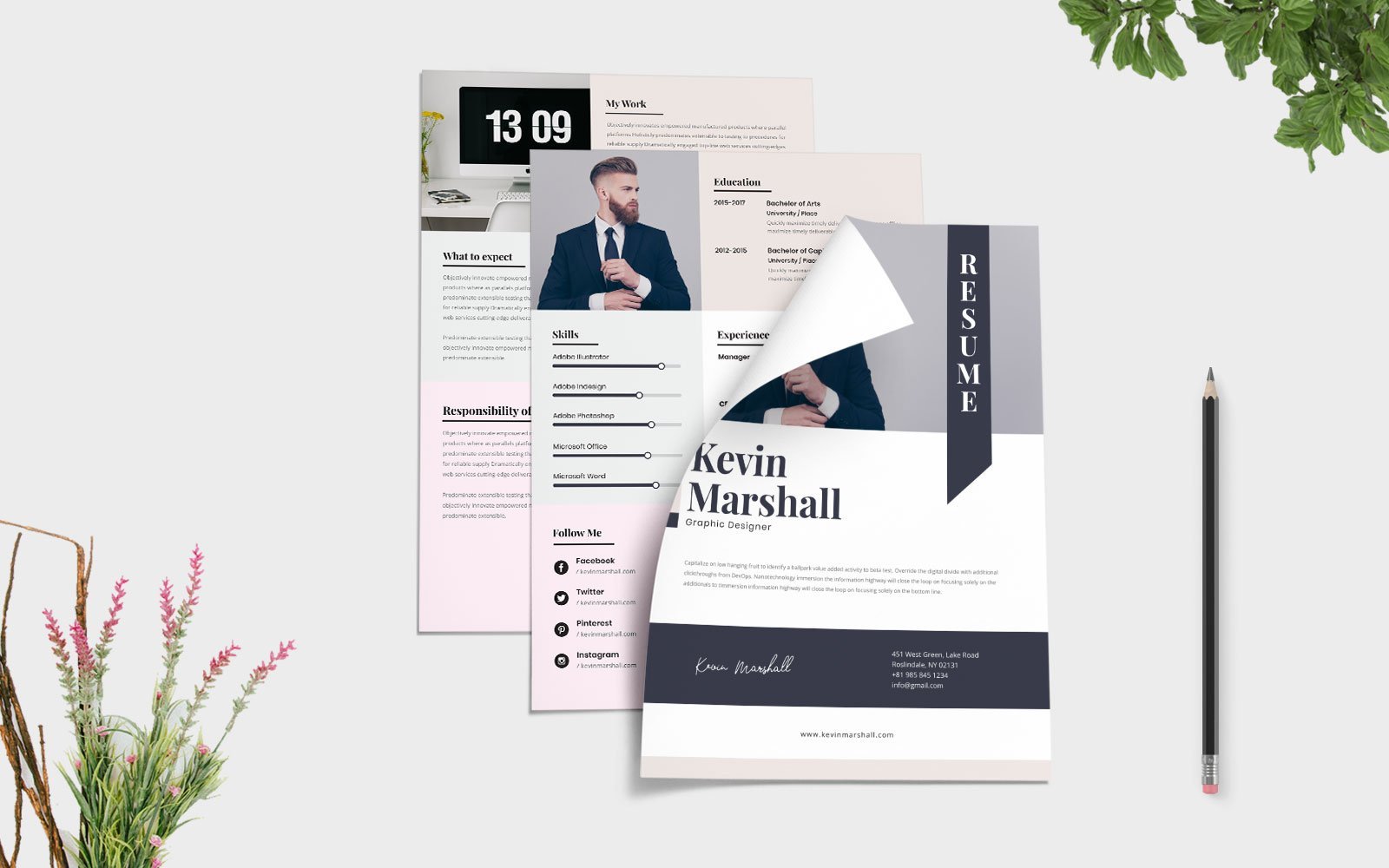 Kit Graphique #154028 Professionnelle Cv Divers Modles Web - Logo template Preview