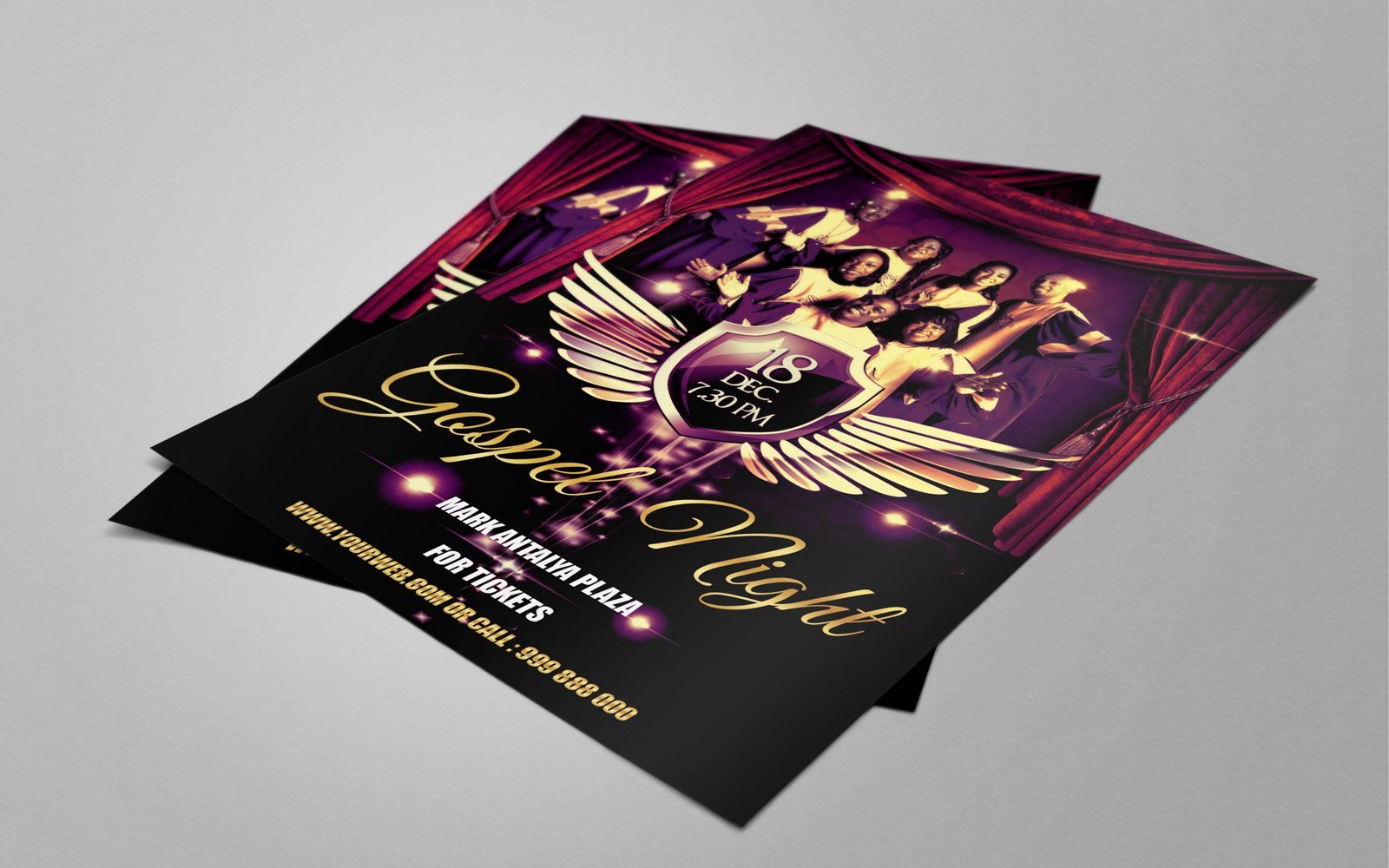 Template #154047 Gospel Flyer Webdesign Template - Logo template Preview