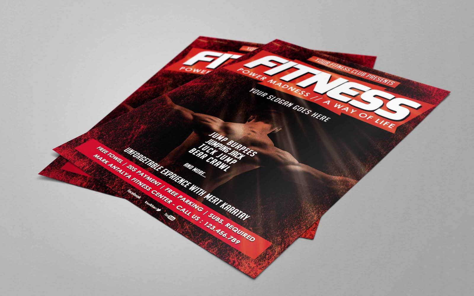 Template #154070 Gym Workout Webdesign Template - Logo template Preview
