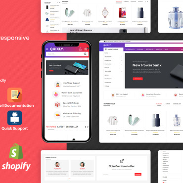Responsive Shopify Webdesign Template 154099