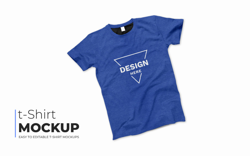 Blue T-Shirt product mockup Product Mockup