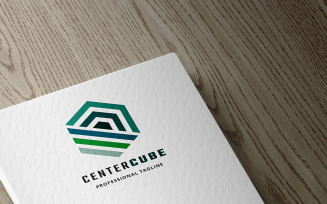 Center Cube Logo Template