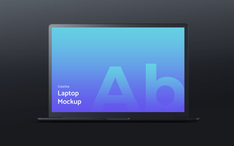Dark Laptop product mockup Product Mockup