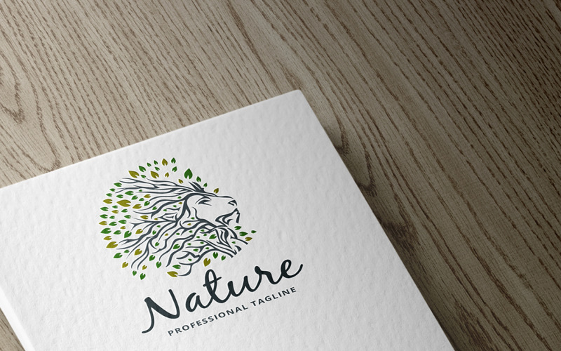 Nature Lion Logo Template