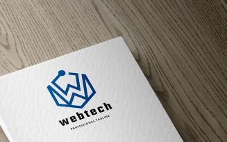 Web Technology Letter W Logo Template