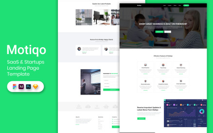 Saas & Startup Landing Page Template UI Element