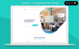 Analytics Landing Page Template UI Elements