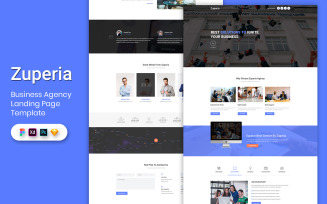 Business Agency Landing Page Template UI Elements