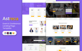 Event & Conference Landing Page Template UI Elements