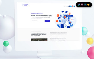 Event Conference Landing Page Template UI Elements