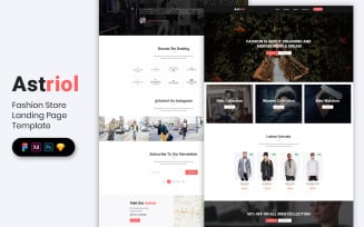 Fashion Store Landing Page Template UI Elements