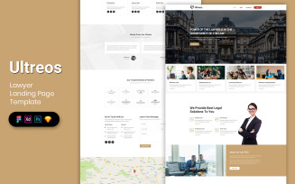 Lawyer Landing Page Template UI Elements