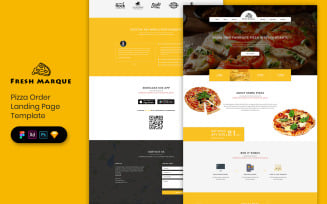 Pizza Landing Page Template UI Elements