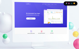 Software Trial Landing Page Template UI Elements