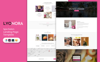 Spa Landing Page Template UI Elements