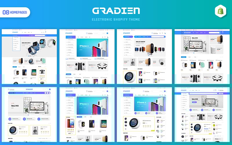 Tema Shopify "Gradien - Electronics & Warehouse" #154102