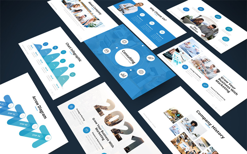 Consulting - Business PowerPoint template PowerPoint Template