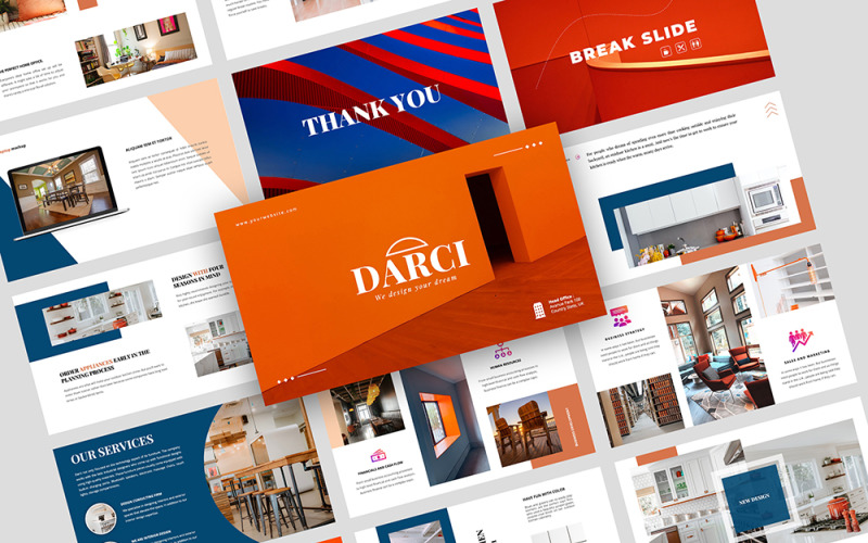 Darci – Creative Business PowerPoint template PowerPoint Template