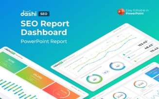 Dashi SEO Dashboard Report Presentation PowerPoint template
