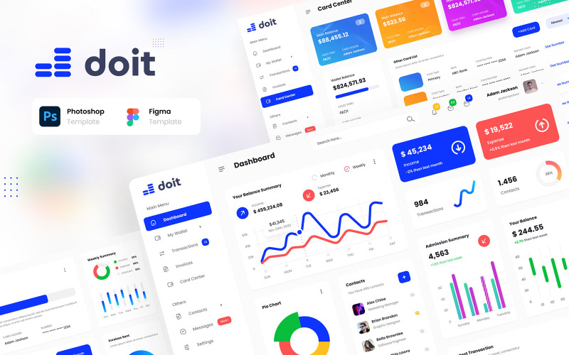 Doit - Personal Banking Admin Dashboard UI Template UI Element
