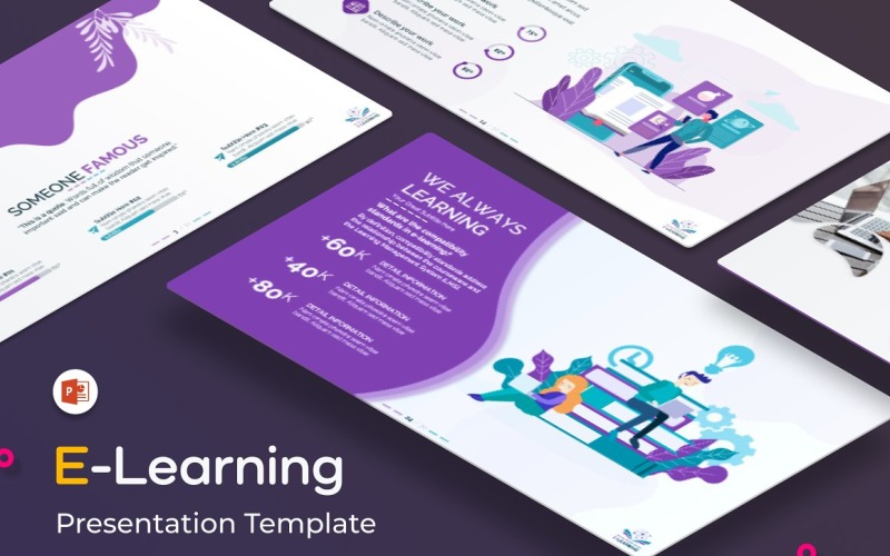 E-Learning Presentation (Education PPT) PowerPoint template PowerPoint Template