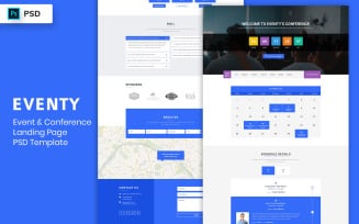Event & Conference Landing Page Template UI Elements