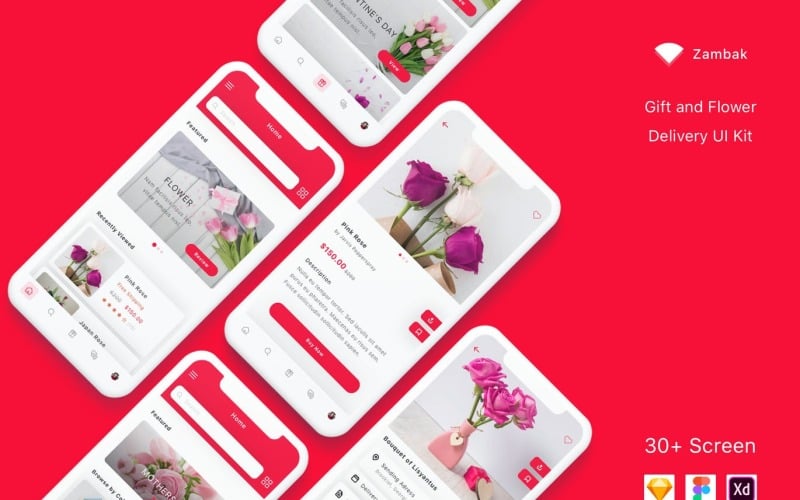 Gift and Flower Delivery App UI Kit UI Element