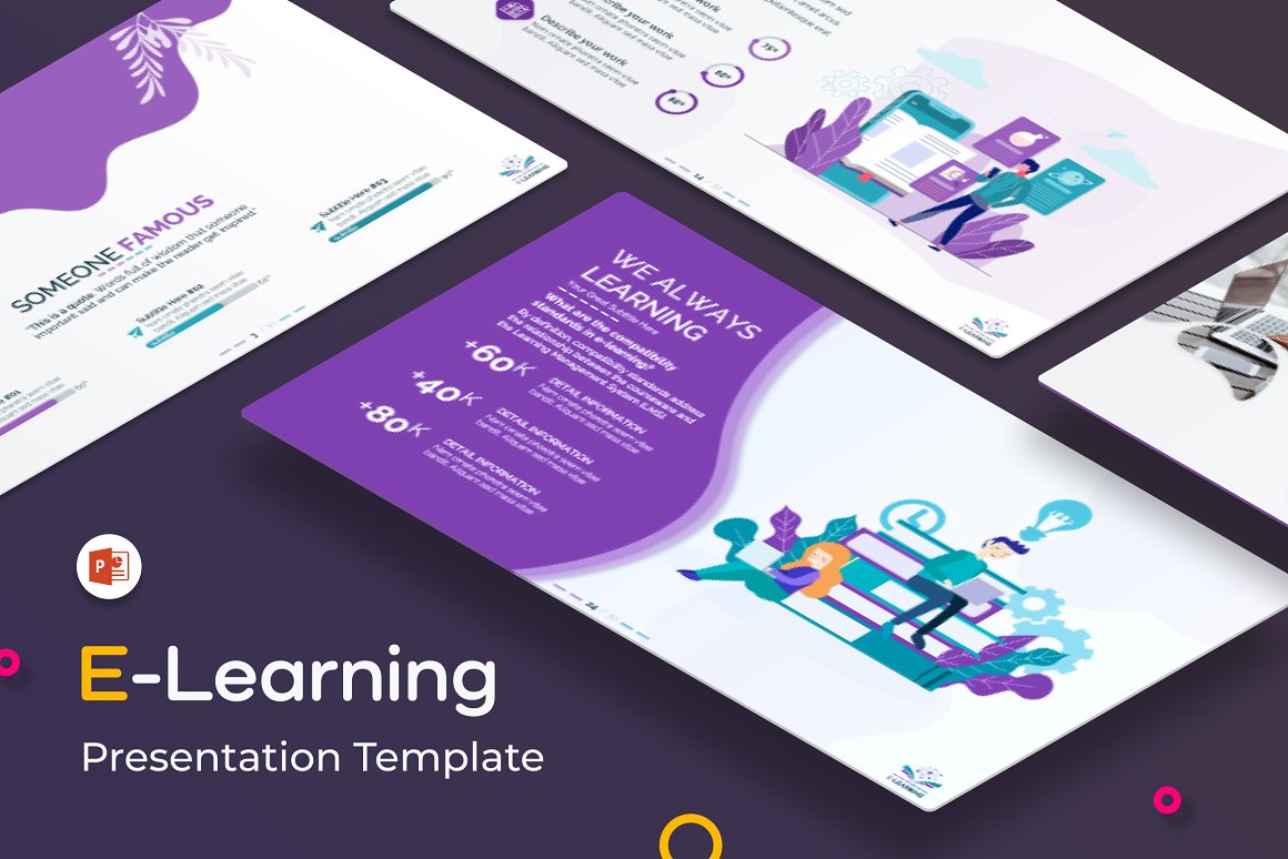 PowerPoint šablona "E-Learning Presentation (Education PPT)" #154264