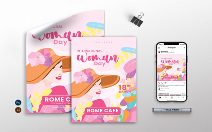 International Womens Day vol.01 - Flyer, Poster & Instagram TY Corporate Identity