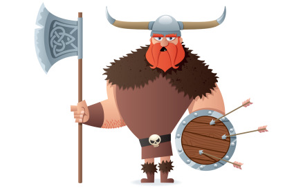 Viking on White Illustration