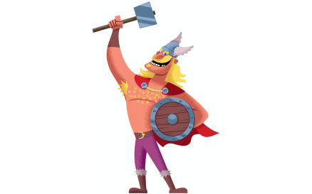 Viking on White 2 Illustration