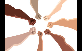 Unity of People on White - Illustration