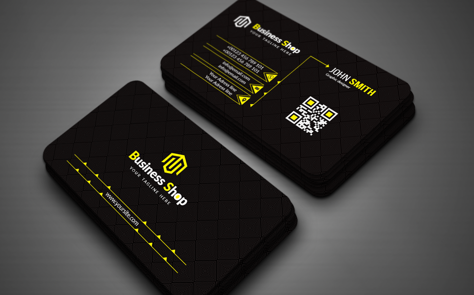 Unternehmensidentität Vorlage namens "Black Business card" #154328