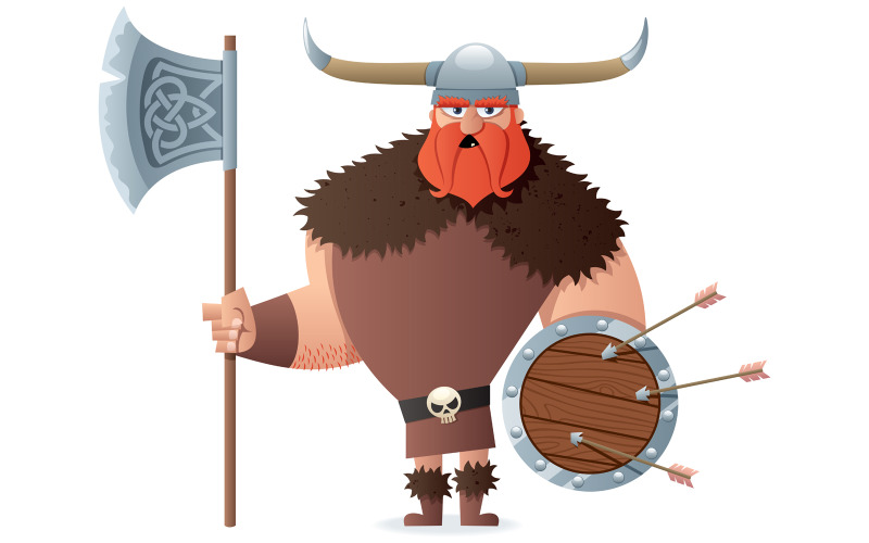 Viking on White - Illustration