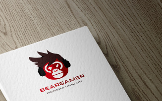 Bear Gamer Logo Template