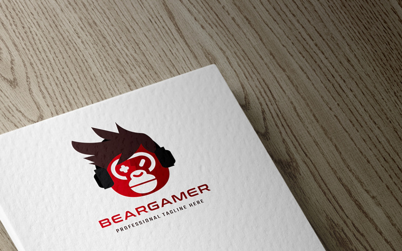 Bear Gamer Logo Template